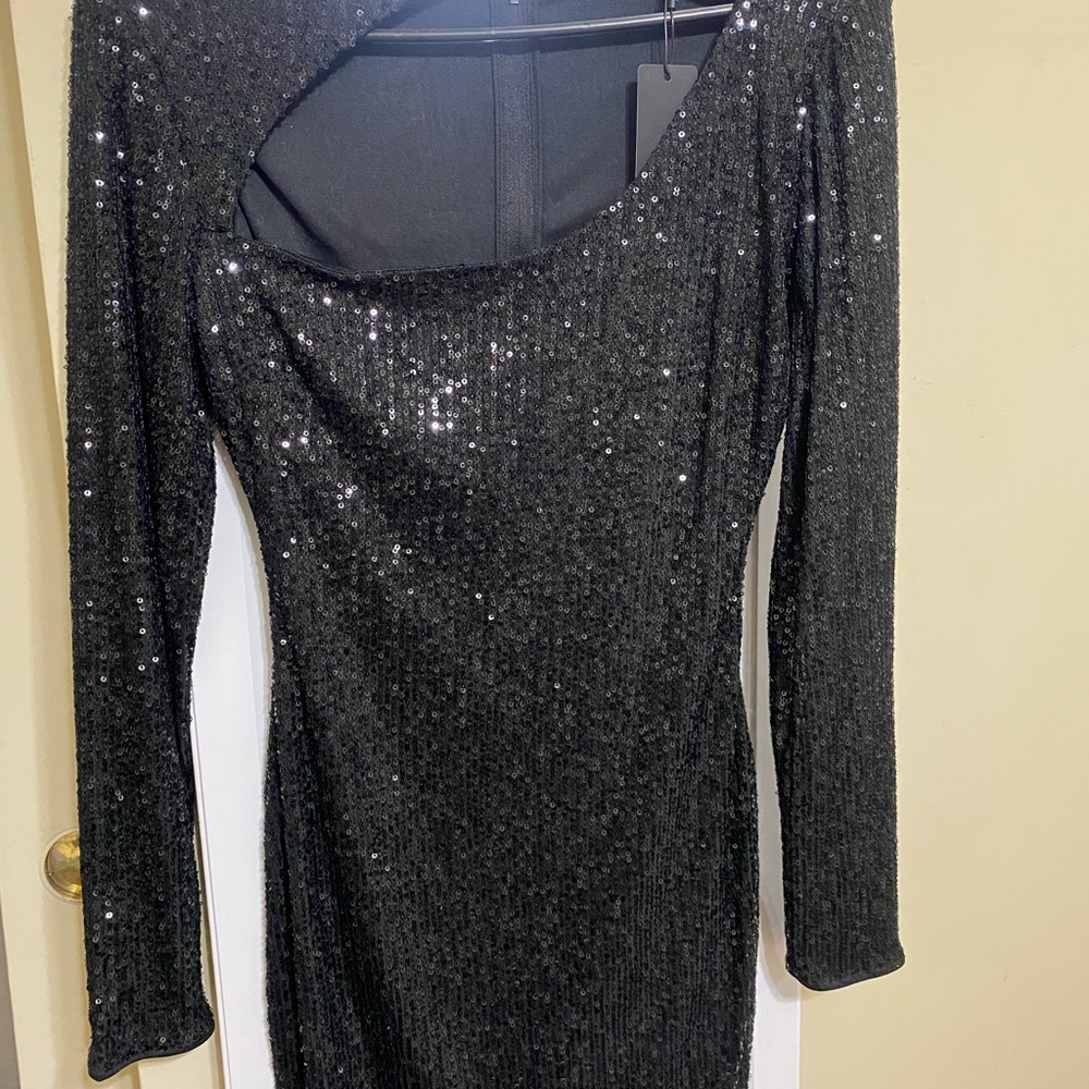 Elegant Black Sequin Dress